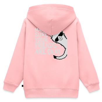 Make Sure Your Friends Are Okay Lama Sonnenbrille - Kinder Premium Organic Zip Hoodie - Rosa - Hinten - AI Model Kid Female (0cm)