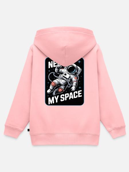 Need My Space Astronaut - Kinder Premium Organic Zip Hoodie - Rosa