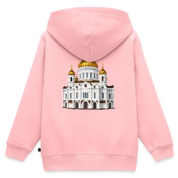 Moskauer Patriarchat - Kinder Premium Organic Zip Hoodie - Rosa - Hinten - AI Model Kid Female (0cm)