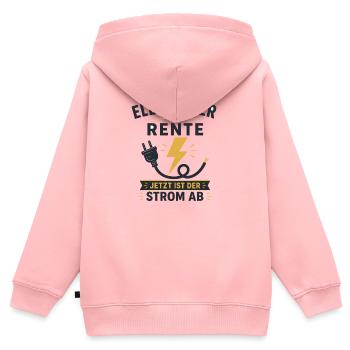 Elektriker in Rente – Lustiger Ruhestand Spruch - Kinder Premium Organic Zip Hoodie - Rosa - Hinten - AI Model Kid Female (0cm)