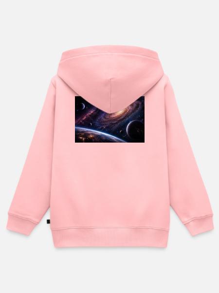 Kosmos - Kinder Premium Organic Zip Hoodie - Rosa