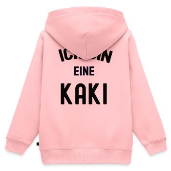 ICH BIN EINE KAKI Karneval Kostüm Kakipflaume Kaki - Kinder Premium Organic Zip Hoodie - Rosa - Hinten - AI Model Kid Female (0cm)