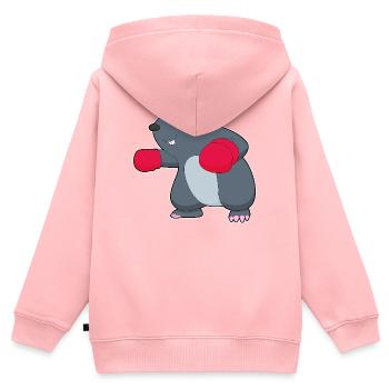 Maulwurf Boxer Boxhandschuhe Boxen - Kinder Premium Organic Zip Hoodie - Rosa - Hinten - AI Model Kid Female (0cm)