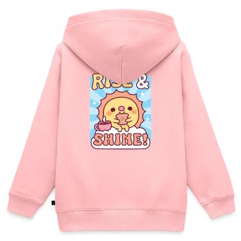 Süße Sonne Toast Toast Auf und Leuchten Motivation - Kinder Premium Organic Zip Hoodie - Rosa - Hinten - AI Model Kid Female (0cm)