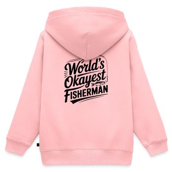 Der beste Fischer der Welt - Kinder Premium Organic Zip Hoodie - Rosa - Hinten - AI Model Kid Female (0cm)