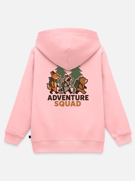 Wandern – Adventure Squad - Kinder Premium Organic Zip Hoodie - Rosa