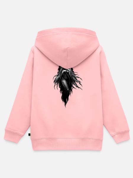 Nebelgeist im schwarzen Umhang - Kinder Premium Organic Zip Hoodie - Rosa