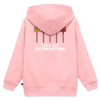Data Center Design Garden Tools Rake Ladder - Kids Premium Organic Zip-up Hoodie - rose - Back - AI Model Kid Female (0cm)