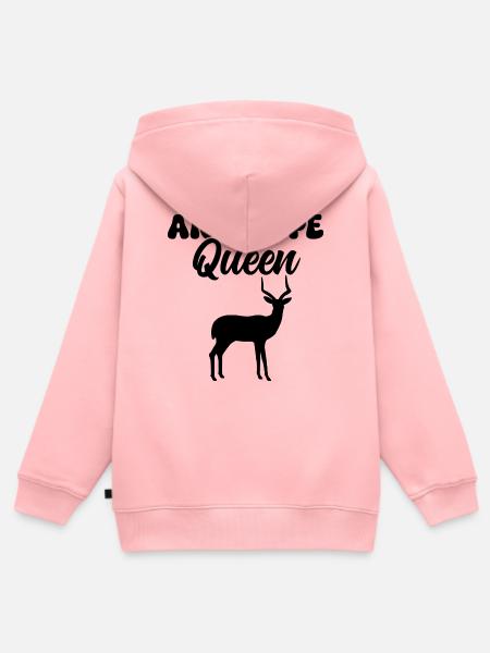 Antilope Safari Wildtiere - Kinder Premium Organic Zip Hoodie - Rosa
