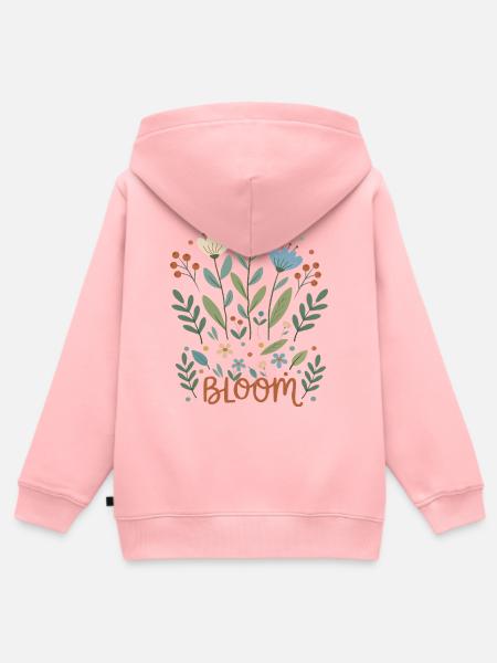 Bloom Blütenzauber Floral - Kinder Premium Organic Zip Hoodie - Rosa