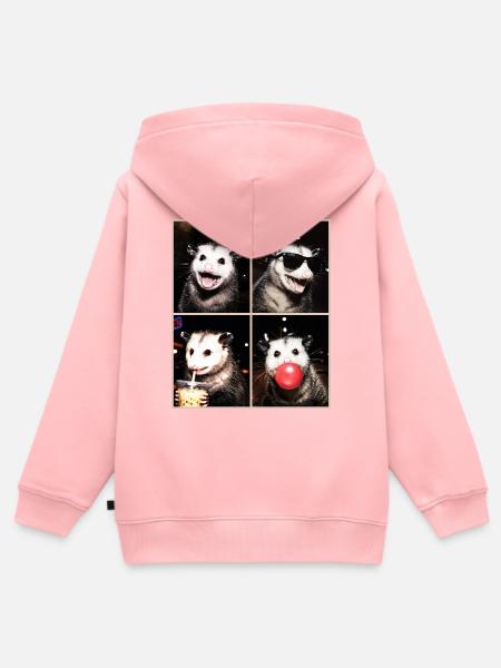 Opossums Opossum - Kinder Premium Organic Zip Hoodie - Rosa