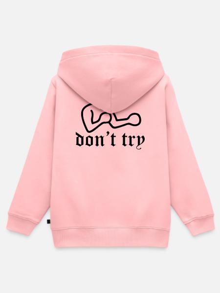 Versuch es nicht, Bukowski - Kinder Premium Organic Zip Hoodie - Rosa