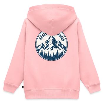 Bündner - Kinder Premium Organic Zip Hoodie - Rosa - Hinten - AI Model Kid Female (0cm)