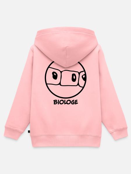 Biologe - Kinder Premium Organic Zip Hoodie - Rosa