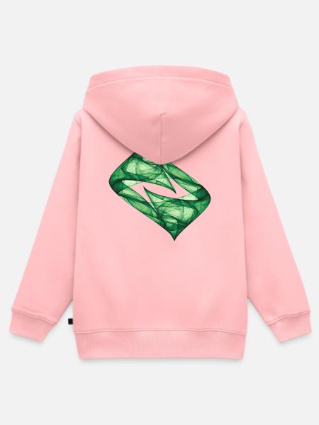 Dynamische Spur - Natur - Kinder Premium Organic Zip Hoodie - Rosa