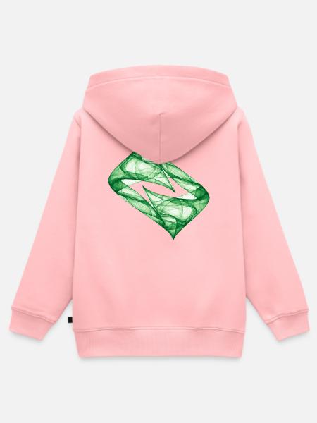 Dynamische Spur - Grün - Kinder Premium Organic Zip Hoodie - Rosa