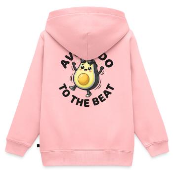 Avocado Beat coole Fruchtparty - Kinder Premium Organic Zip Hoodie - Rosa - Hinten - AI Model Kid Female (0cm)