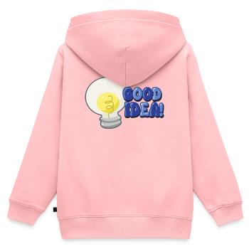 Good Idea Glühbirne Comic - Kinder Premium Organic Zip Hoodie - Rosa - Hinten - AI Model Kid Female (0cm)