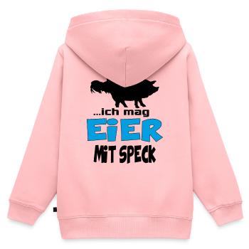 Ich mag Eier mit Speck Huhn Schwein Bauer Tiere - Kinder Premium Organic Zip Hoodie - Rosa - Hinten - AI Model Kid Female (0cm)