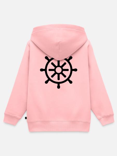 Ruderboot - Kinder Premium Organic Zip Hoodie - Rosa