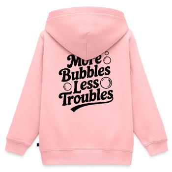Mehr Blasen, weniger Probleme - Kinder Premium Organic Zip Hoodie - Rosa - Hinten - AI Model Kid Female (0cm)