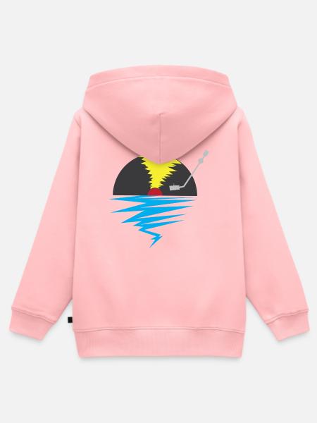 Vinyl - Kinder Premium Organic Zip Hoodie - Rosa