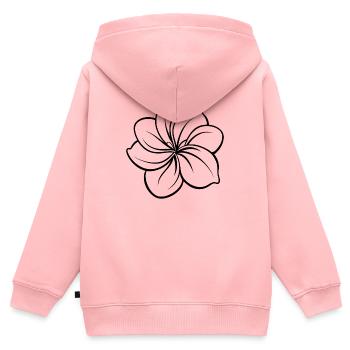 Puakenikeni - Kinder Premium Organic Zip Hoodie - Rosa - Hinten - AI Model Kid Female (0cm)