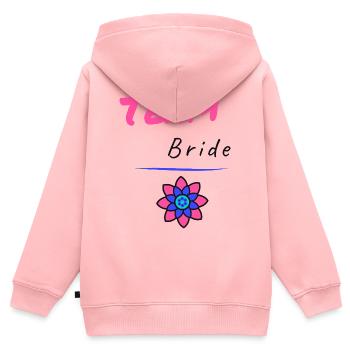 Junggesellinnenabschied. BRAUT. TEAM. TEAM MARIEE. ZUKÜNFTIGE BRAUT - Kinder Premium Organic Zip Hoodie - Rosa - Hinten - AI Model Kid Female (0cm)