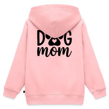Dog Mom - Kids Premium Organic Zip-up Hoodie - rose - Back - AI Model Kid Female (0cm)