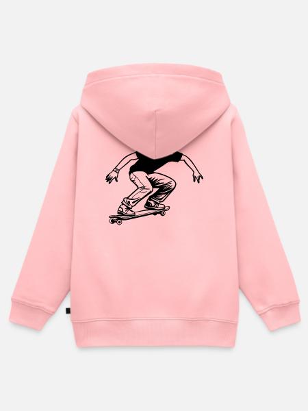 Skateboarding Junge - Kinder Premium Organic Zip Hoodie - Rosa