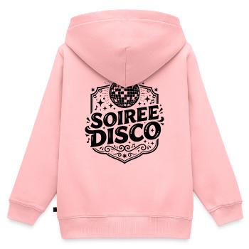 Disco-Nacht - Kinder Premium Organic Zip Hoodie - Rosa - Hinten - AI Model Kid Female (0cm)