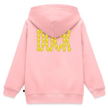 Niedliche Ententypografie - Kinder Premium Organic Zip Hoodie - Rosa - Hinten - AI Model Kid Female (0cm)