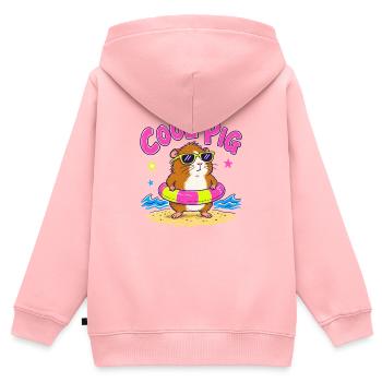 Cooles Meerschweinchen Sonnenbrille Sommer Spaß - Kinder Premium Organic Zip Hoodie - Rosa - Hinten - AI Model Kid Female (0cm)