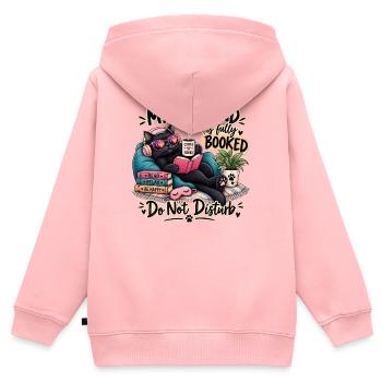Mein Wochenende ist ausgebucht - Kinder Premium Organic Zip Hoodie - Rosa - Hinten - AI Model Kid Female (0cm)