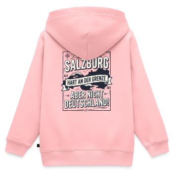 Salzburg Hart an der Grenze nicht Deutschland - Kinder Premium Organic Zip Hoodie - Rosa - Hinten - AI Model Kid Female (0cm)