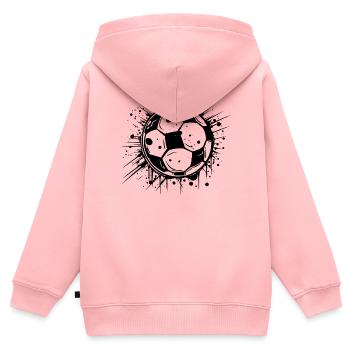 Fußball - Kinder Premium Organic Zip Hoodie - Rosa - Hinten - AI Model Kid Female (0cm)