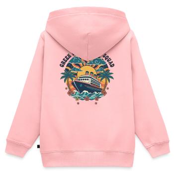 Griechische Inseln-Squad-Kreuzfahrt - Kinder Premium Organic Zip Hoodie - Rosa - Hinten - AI Model Kid Female (0cm)