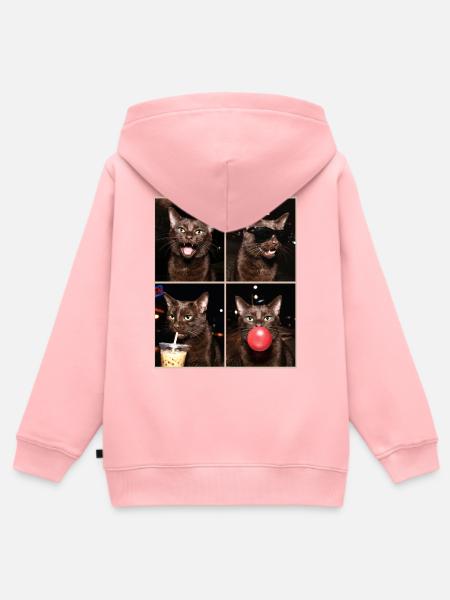 Katzen Havana Katze - Kinder Premium Organic Zip Hoodie - Rosa