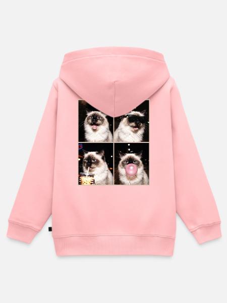Katzen Himalaya Katze - Kinder Premium Organic Zip Hoodie - Rosa