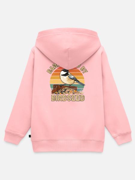 Bankrott durch Vogelfutter-Vogelbeobachtungshumor - Kinder Premium Organic Zip Hoodie - Rosa