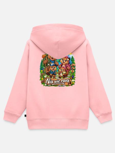 Bären auf Tour - Kinder Premium Organic Zip Hoodie - Rosa
