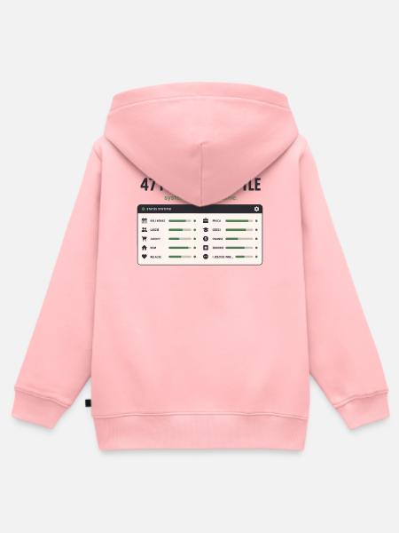 47 Procesów w Tle - Kinder Premium Organic Zip Hoodie - Rosa