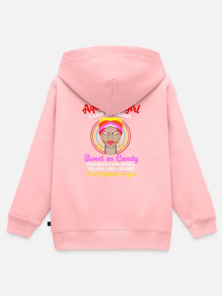 Sternzeichen Wassermann - Kinder Premium Organic Zip Hoodie - Rosa
