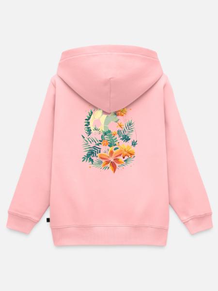 Fußball Grafik - Kinder Premium Organic Zip Hoodie - Rosa