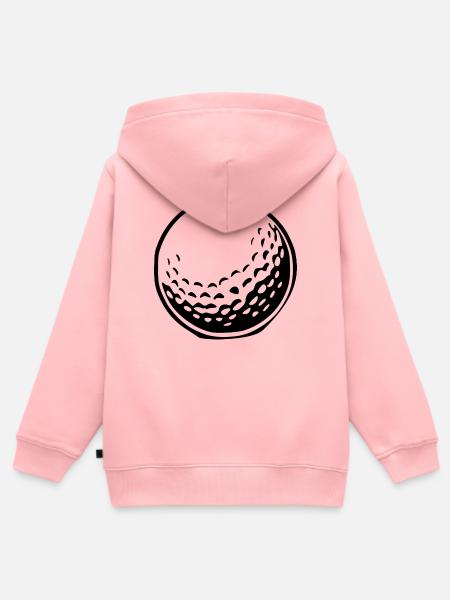 Golfball Geschenk Golfspieler - Kinder Premium Organic Zip Hoodie - Rosa