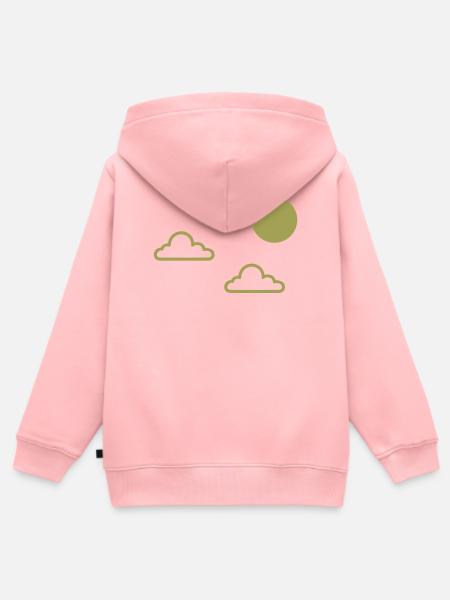 Wolken und Sonne - Kinder Premium Organic Zip Hoodie - Rosa