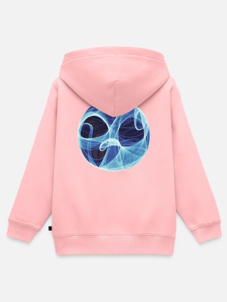 Lebensbaum Ozean - Kinder Premium Organic Zip Hoodie - Rosa