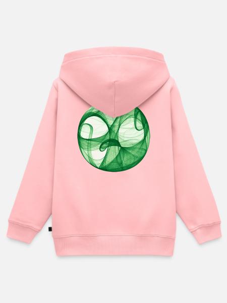 Lebensbaum Grün - Kinder Premium Organic Zip Hoodie - Rosa