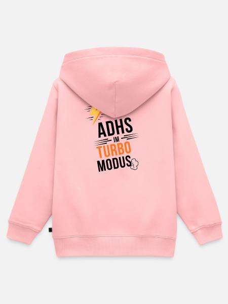 ADHS im Turbomodus - Kinder Premium Organic Zip Hoodie - Rosa