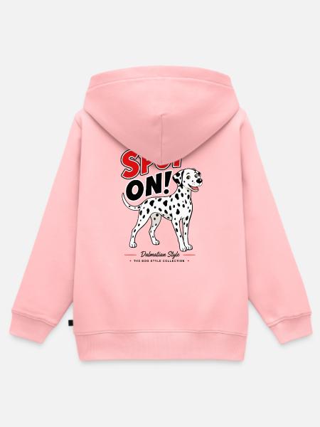 Genau richtig! Dalmatierer – Dalmatinischer Stil - Kinder Premium Organic Zip Hoodie - Rosa